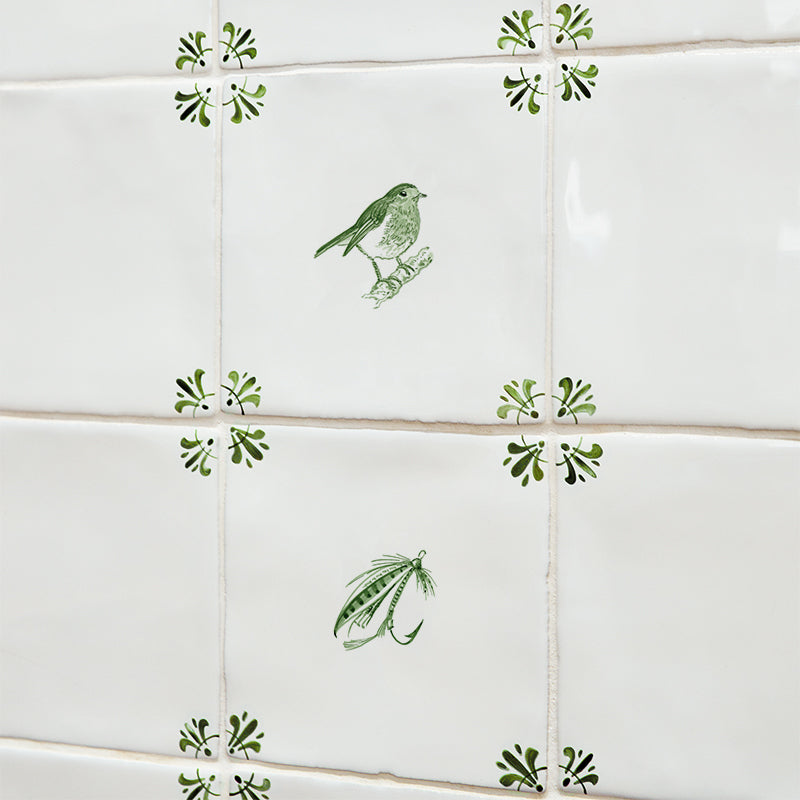 Fishing Flies Delft Tile