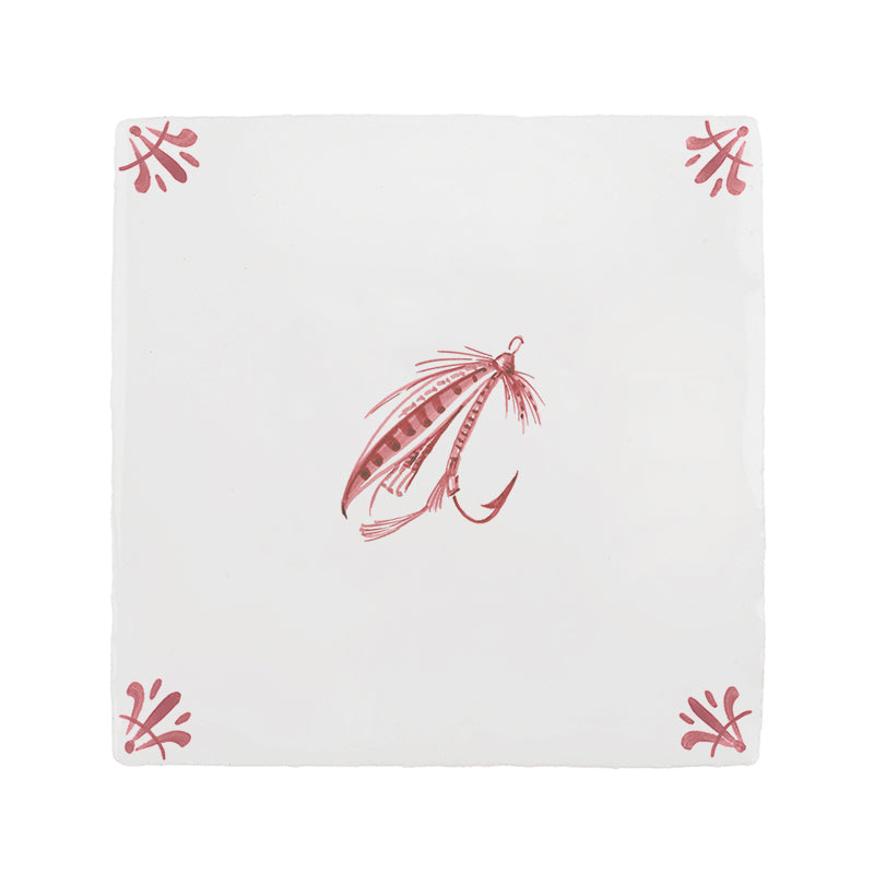 Fishing Flies Delft Tile