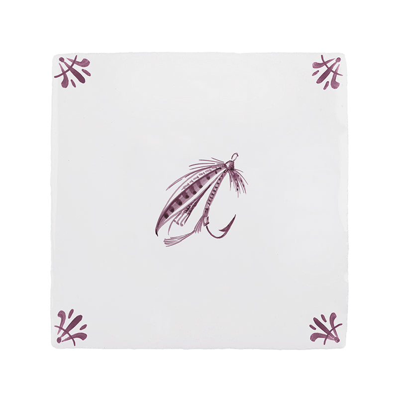 Fishing Flies Delft Tile