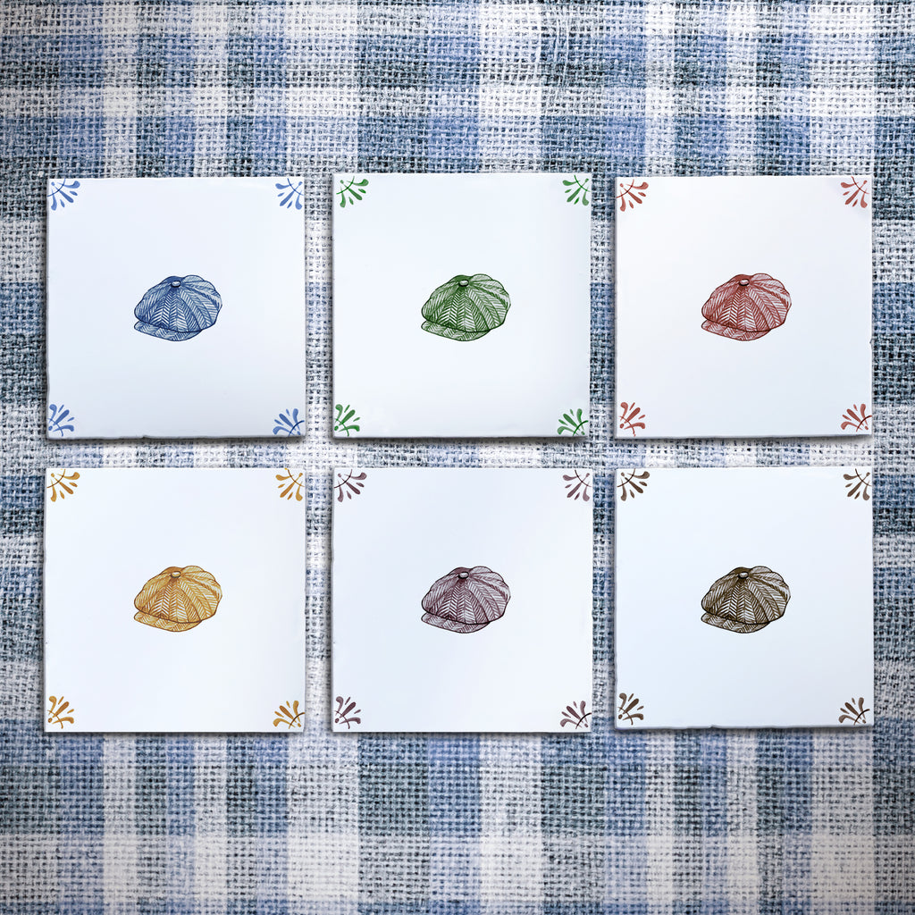 Flat Cap Delft Tile