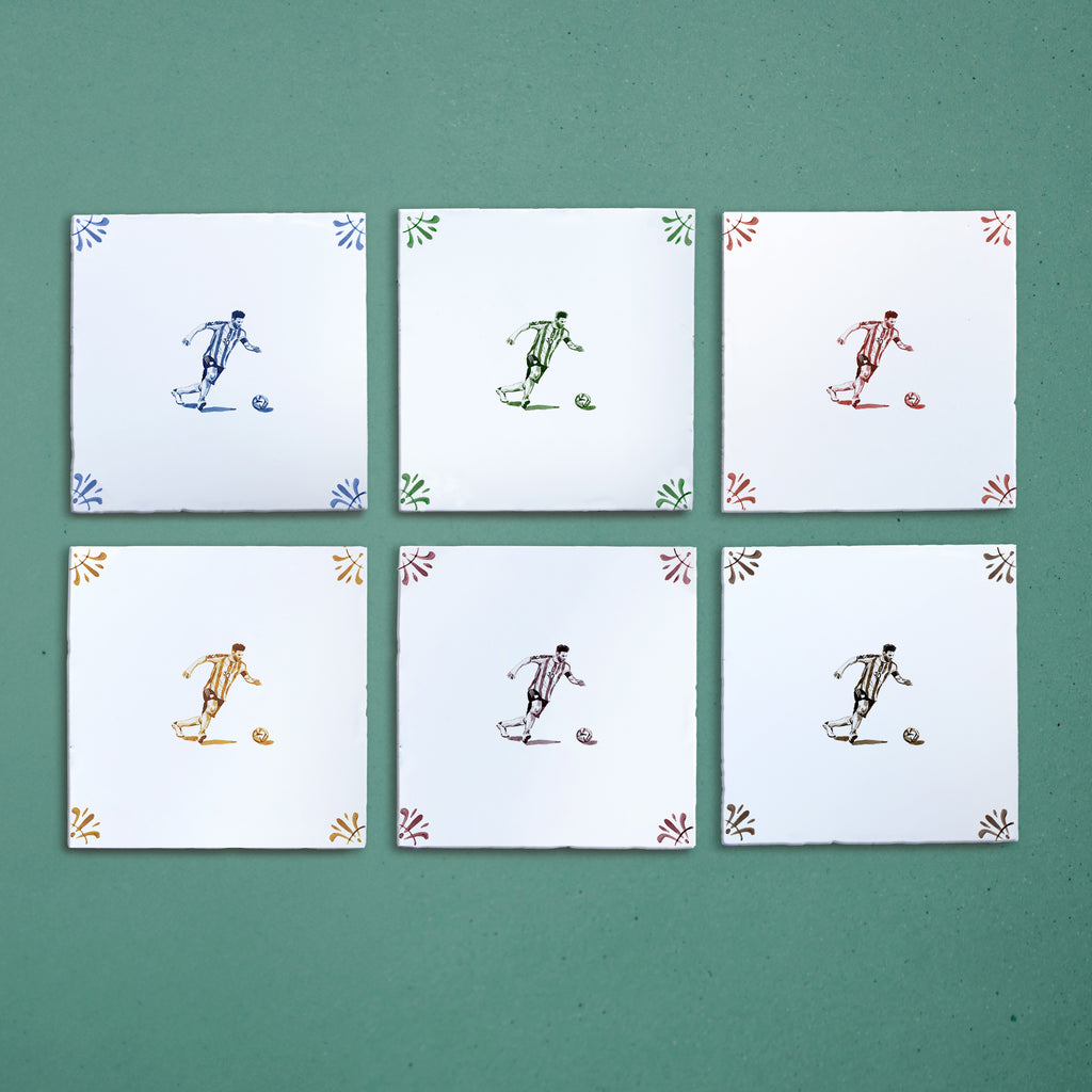 Footballer Delft Tile