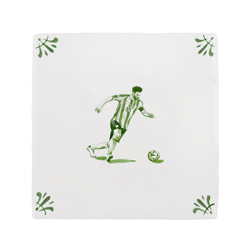 Footballer Delft Tile