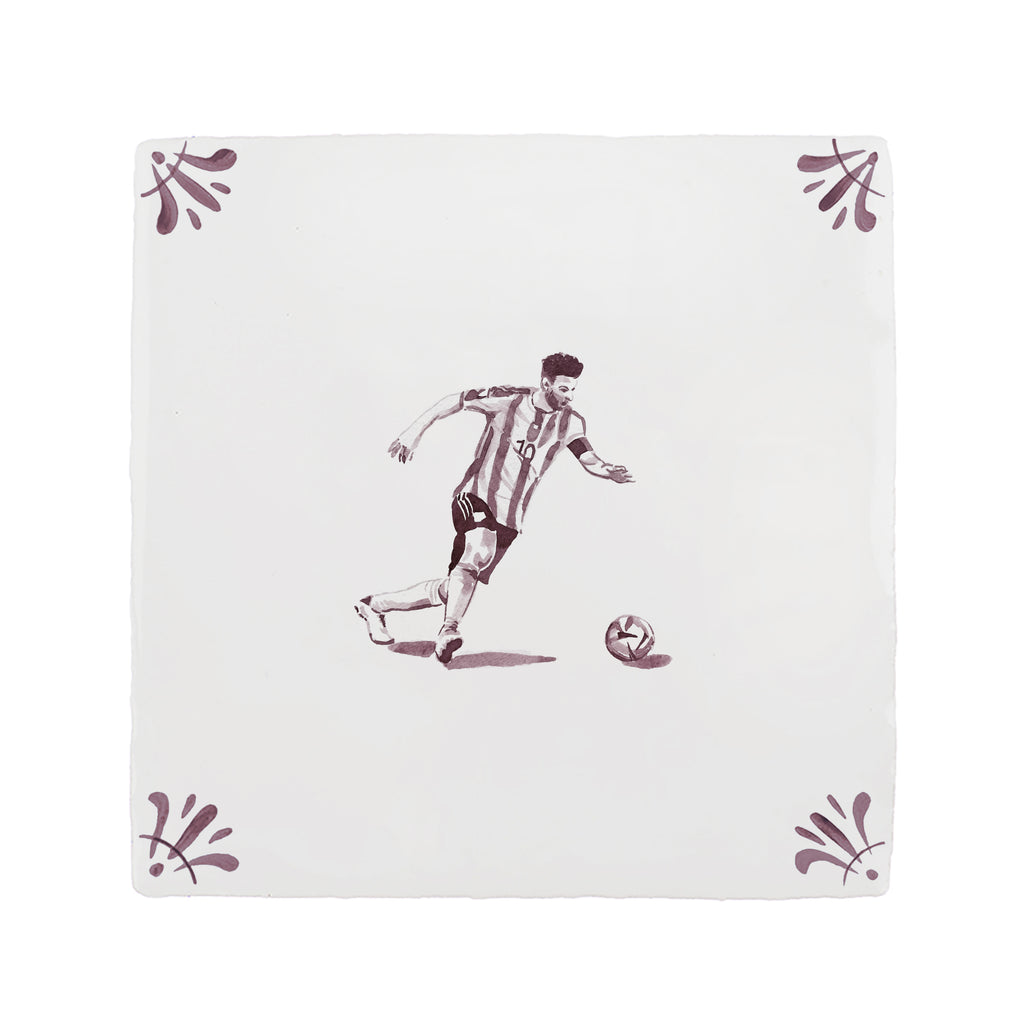 Footballer Delft Tile