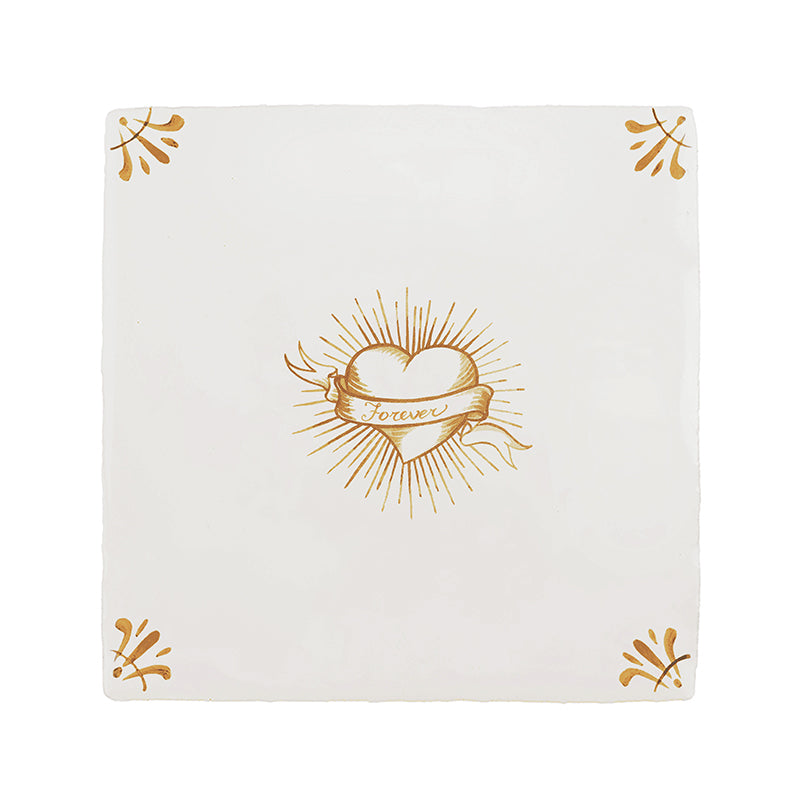 Forever Hearts Delft Floor Tile