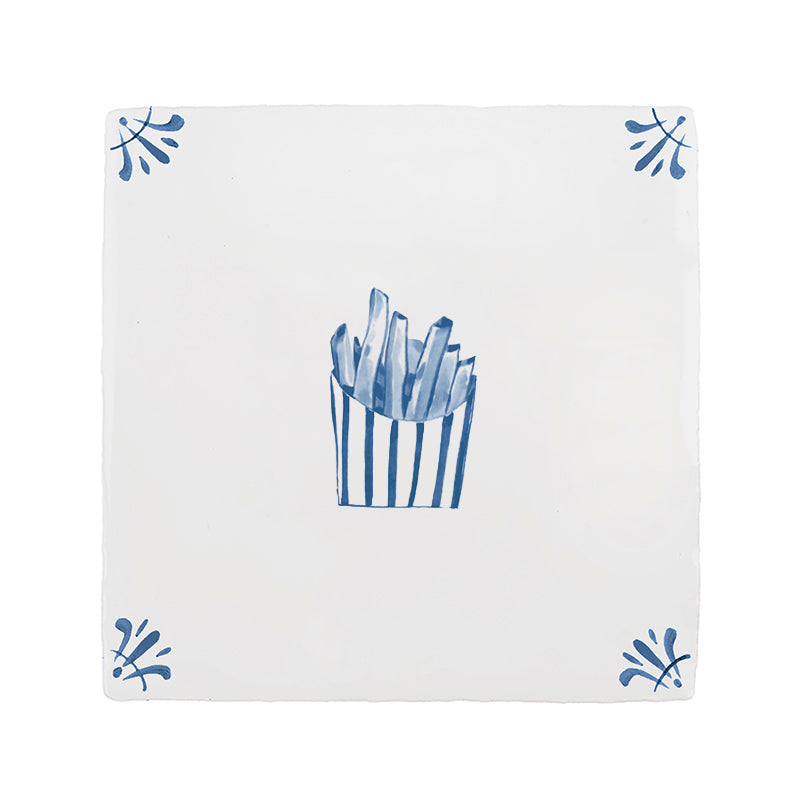 French Fries Delft Tile