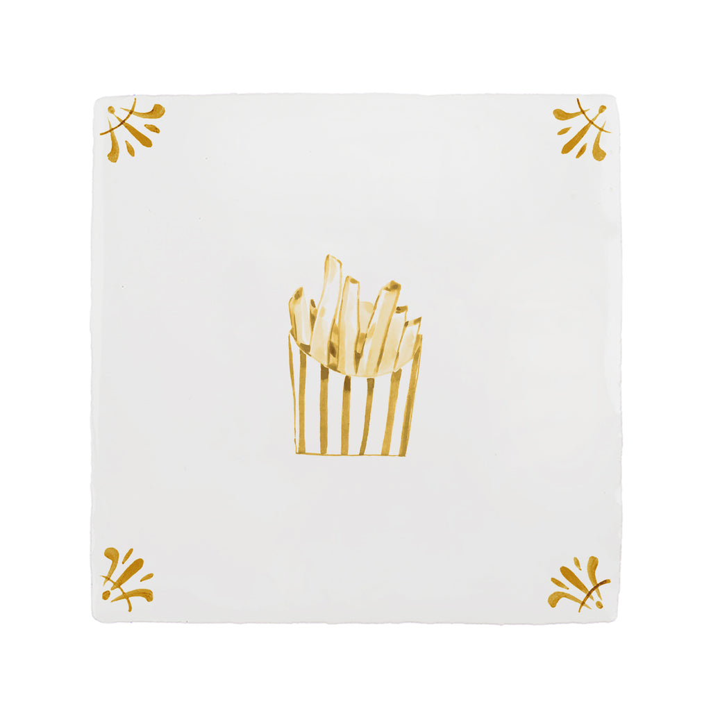 French Fries Delft Tile
