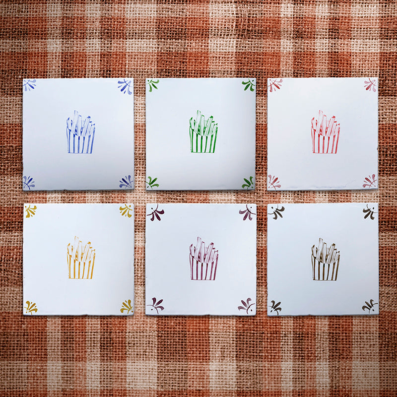 French Fries Delft Tile