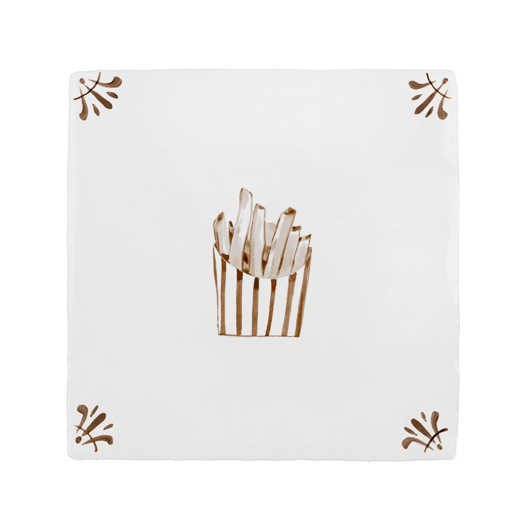 French Fries Delft Tile