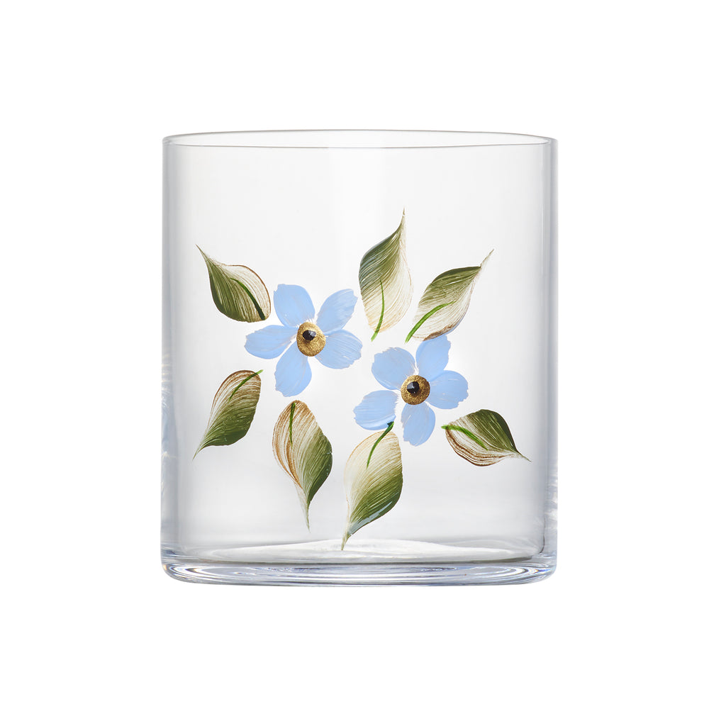 Highland Forget me Not Crystal Tumbler