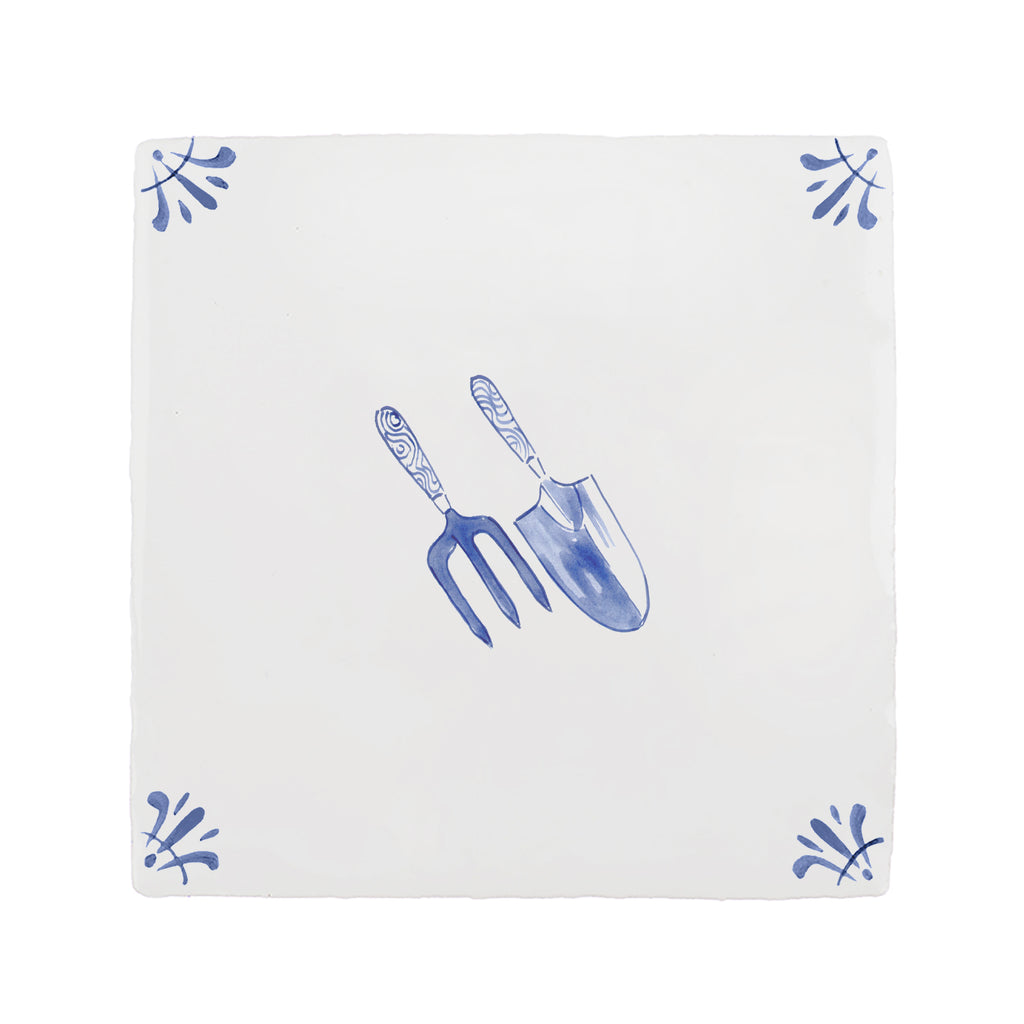 Gardening Tools Delft Tile