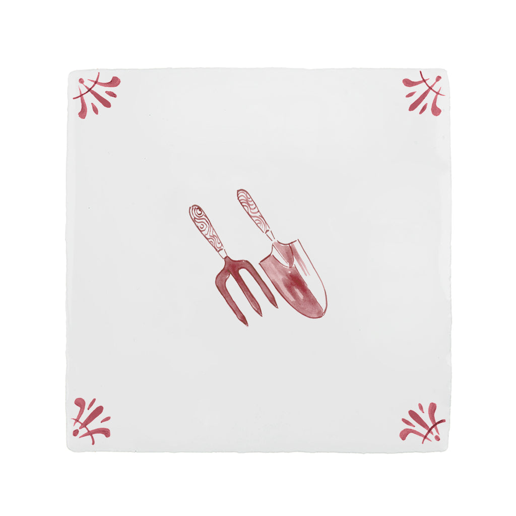 Gardening Tools Delft Tile