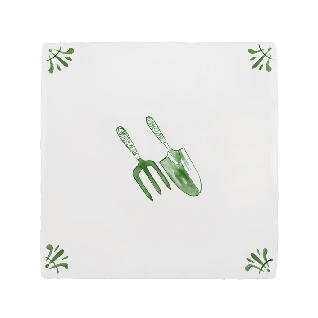 Gardening Tools Delft Tile