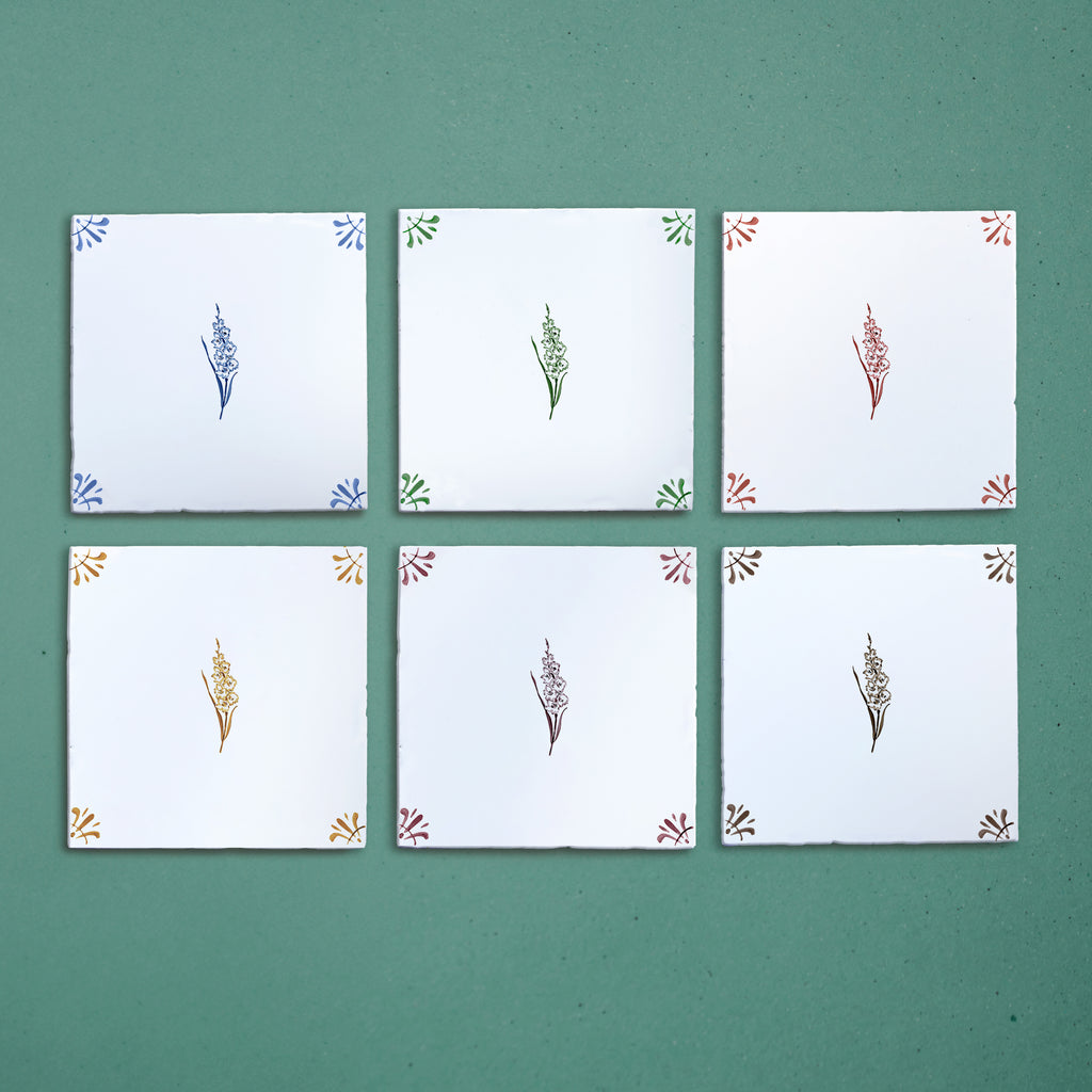 Gladioli Delft Tile