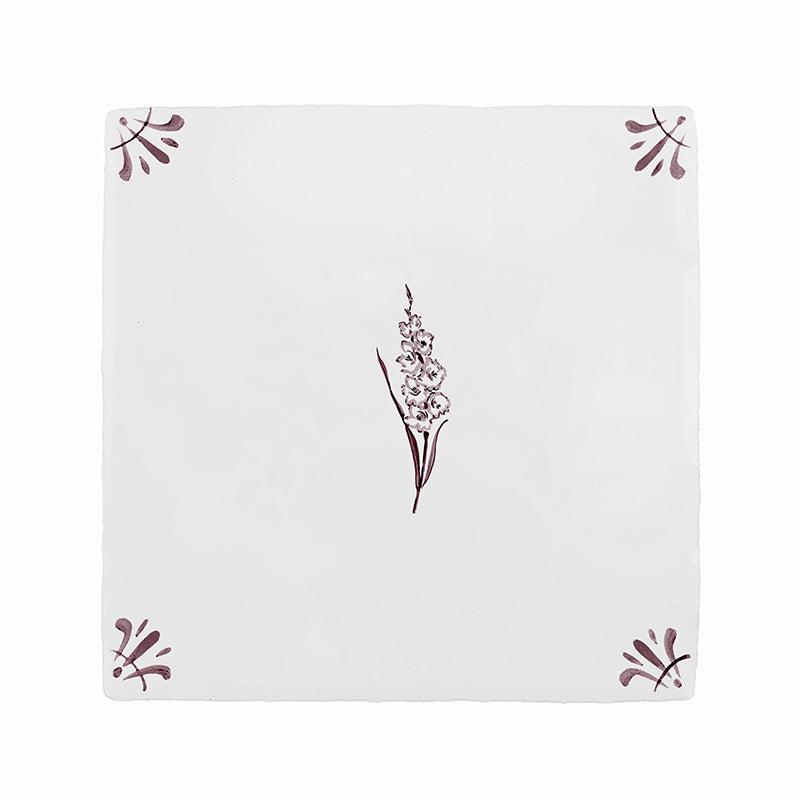 Gladioli Delft Tile