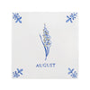 Gladioli Delft Tile, Gold Lustre