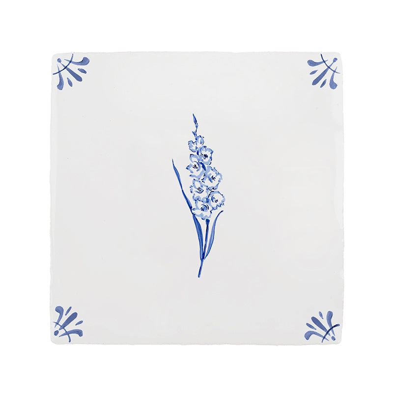 Gladioli Delft Tile
