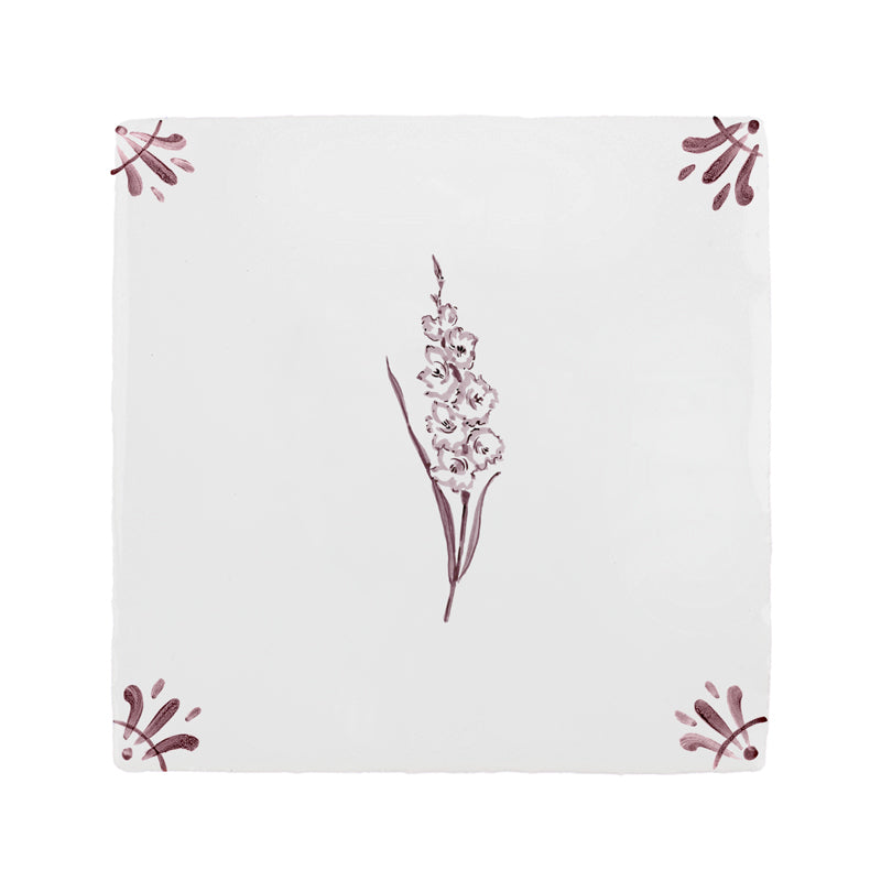 Gladioli Delft Tile
