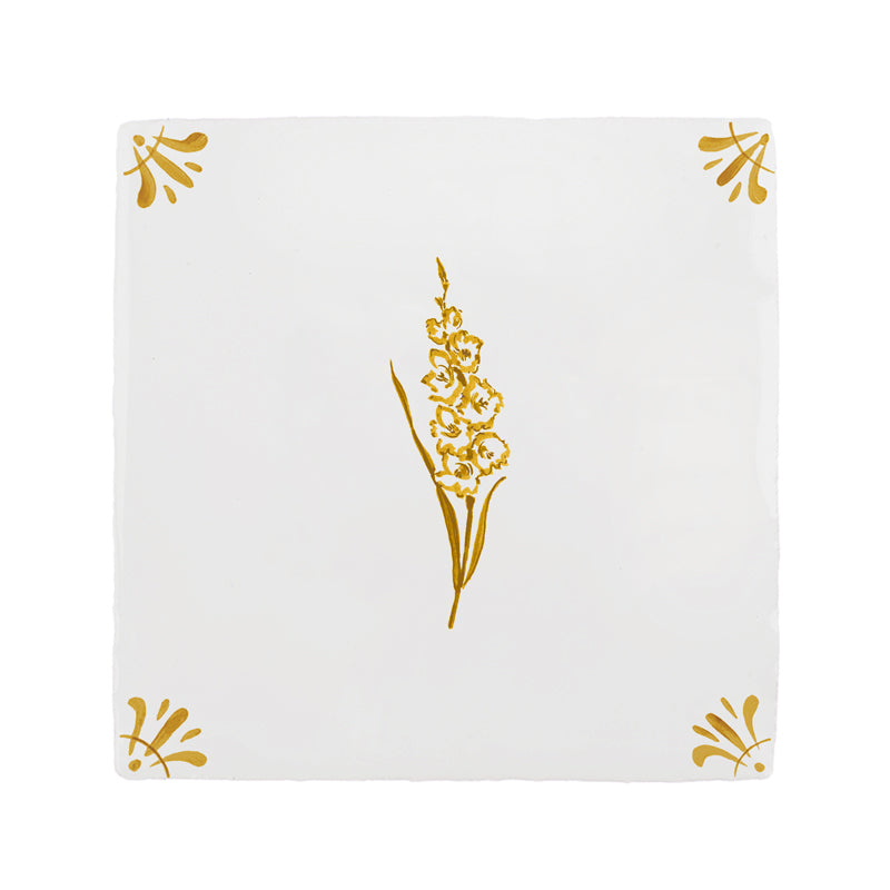 Gladioli Delft Tile