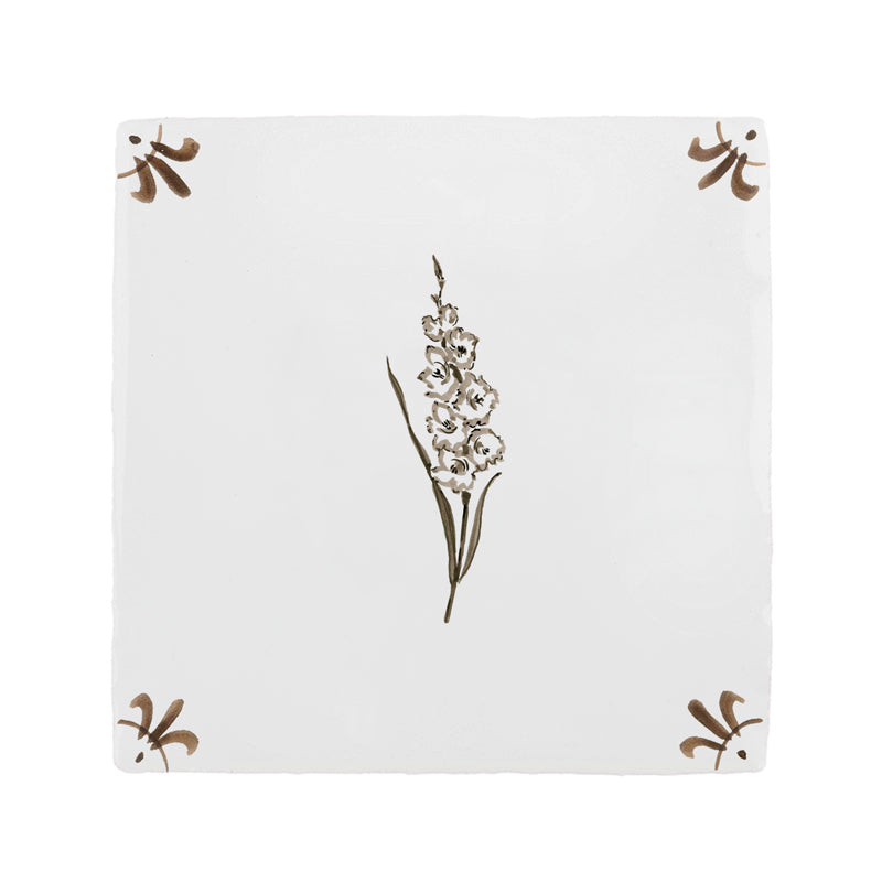 Gladioli Delft Tile