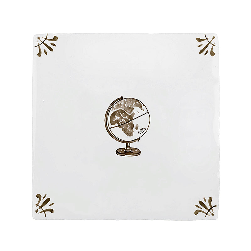 Globe Delft Tile