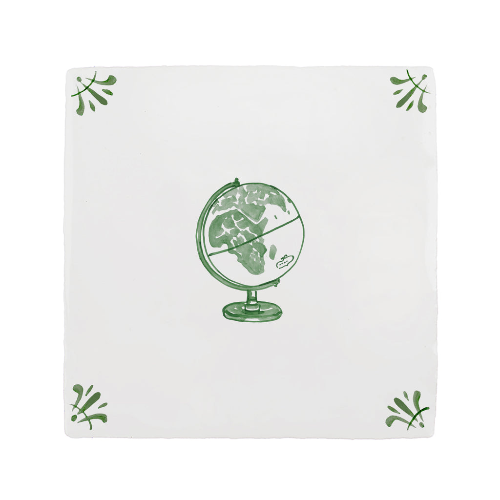 Globe Delft Tile