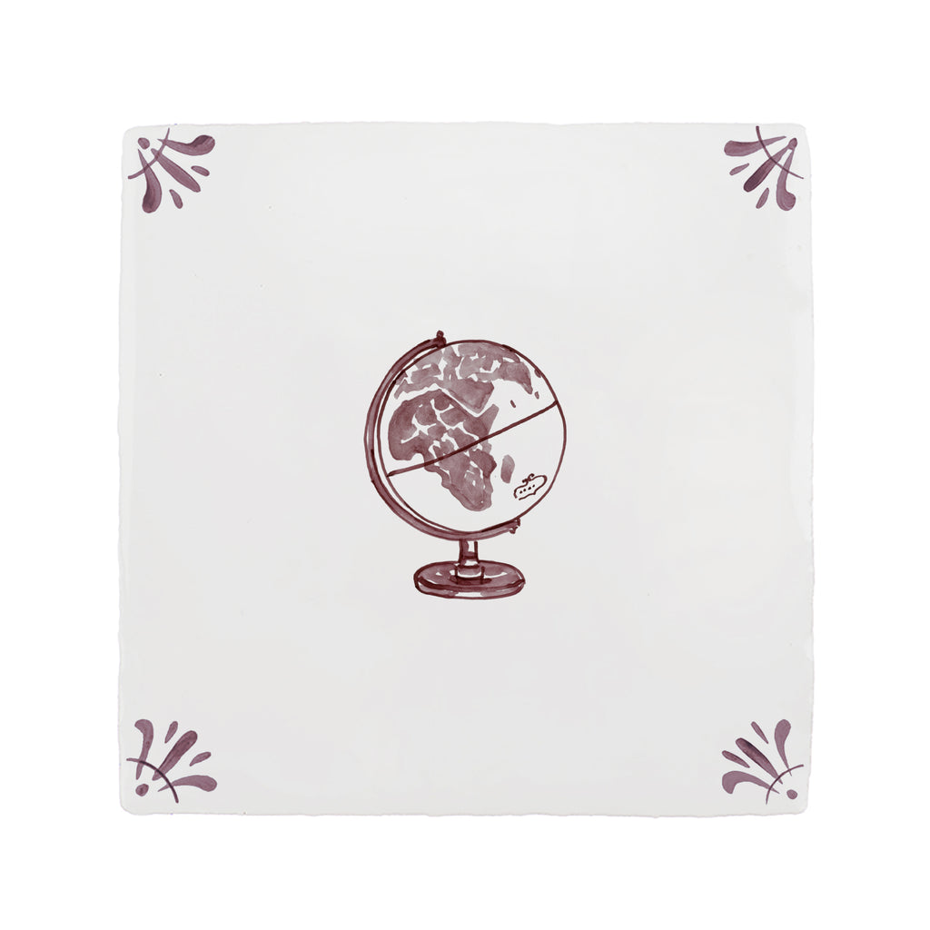Globe Delft Tile