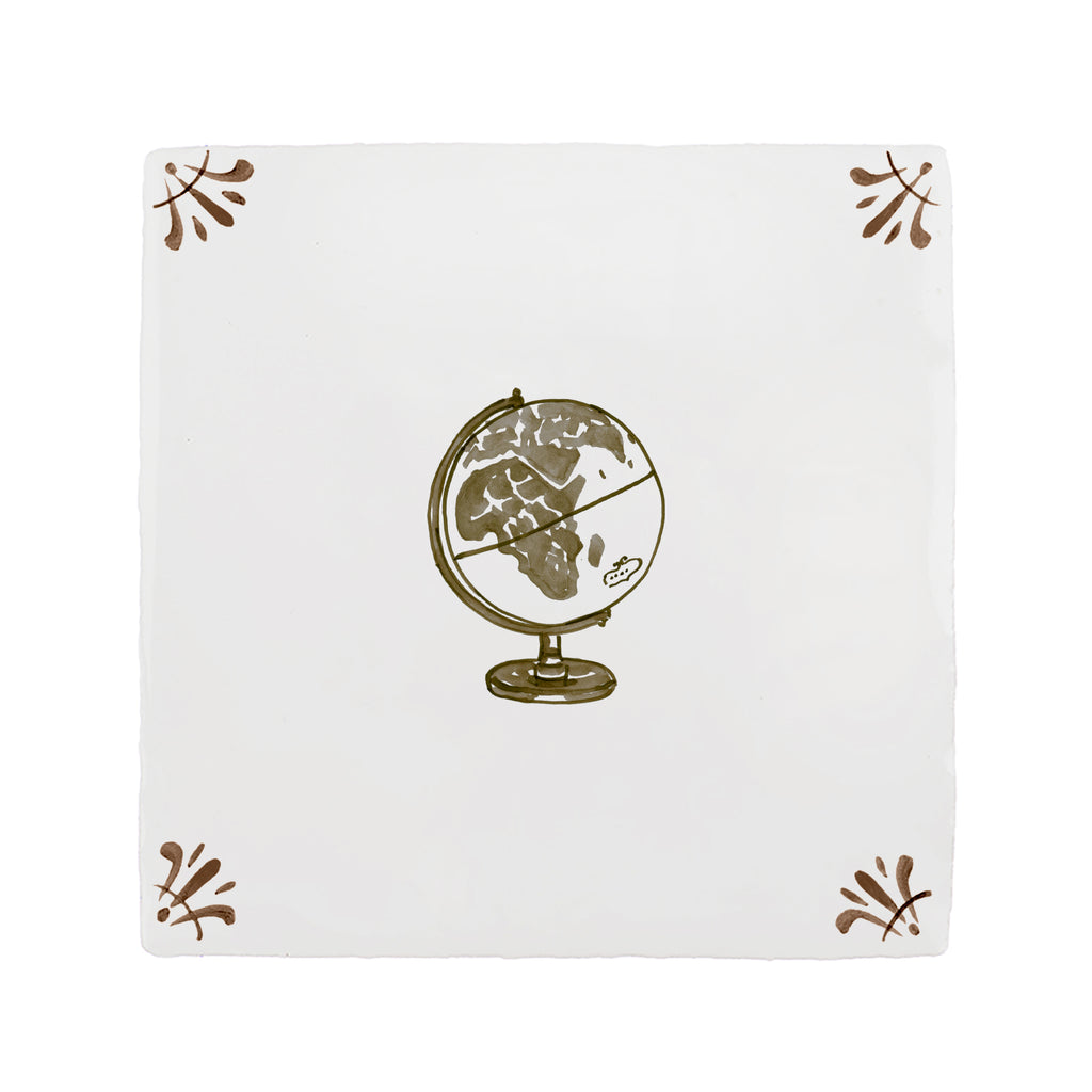Globe Delft Tile