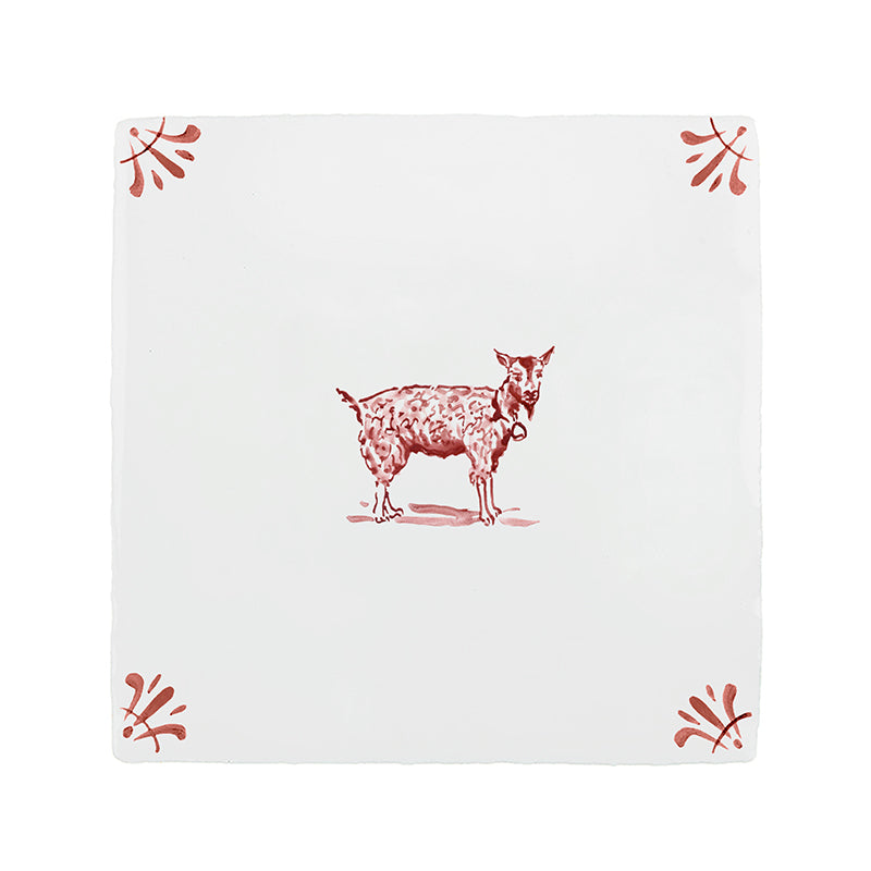 Goat Delft Tile