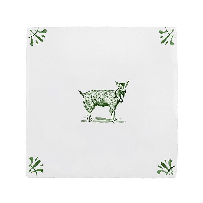 Goat Delft Tile
