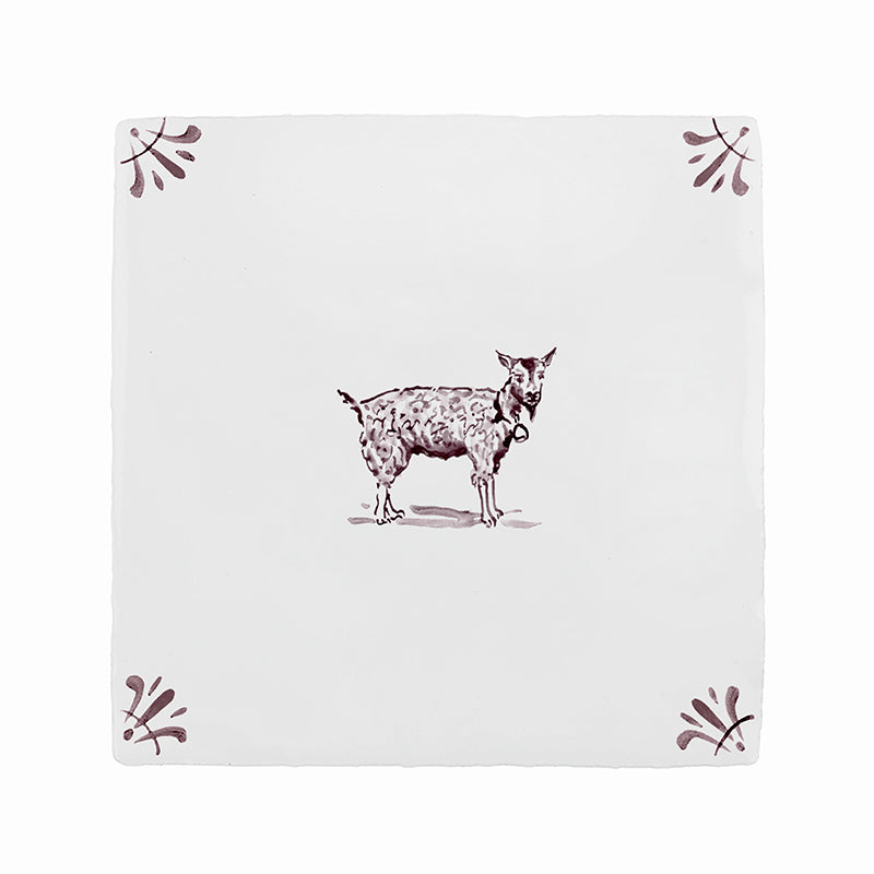 Goat Delft Tile