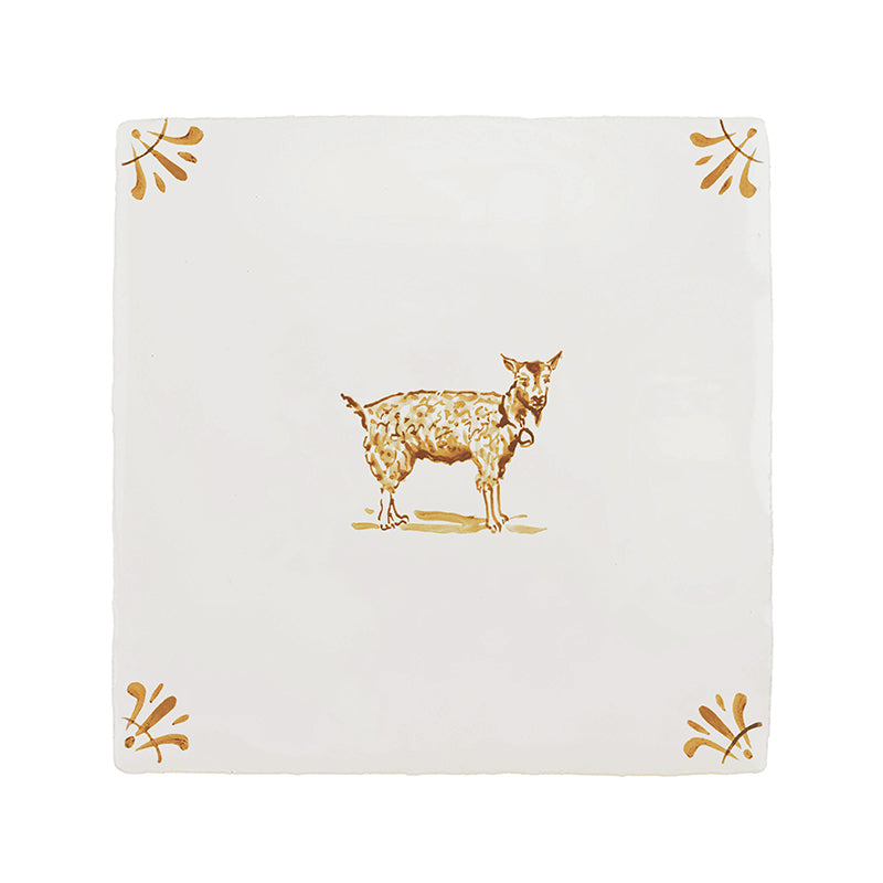 Goat Delft Tile