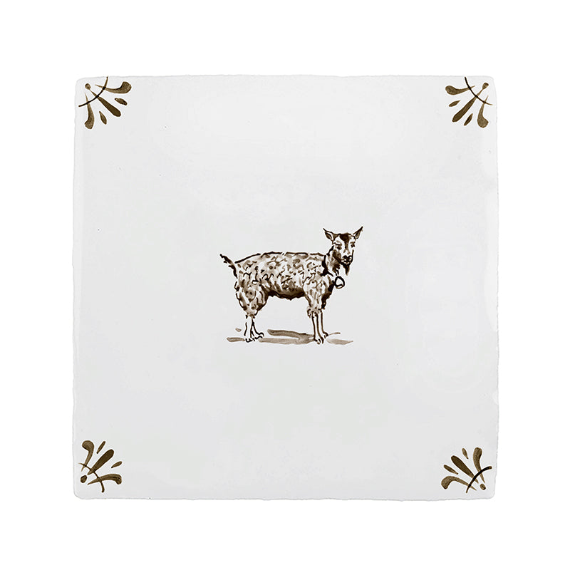 Goat Delft Tile
