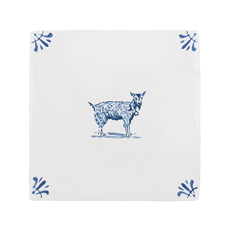 Goat Delft Tile