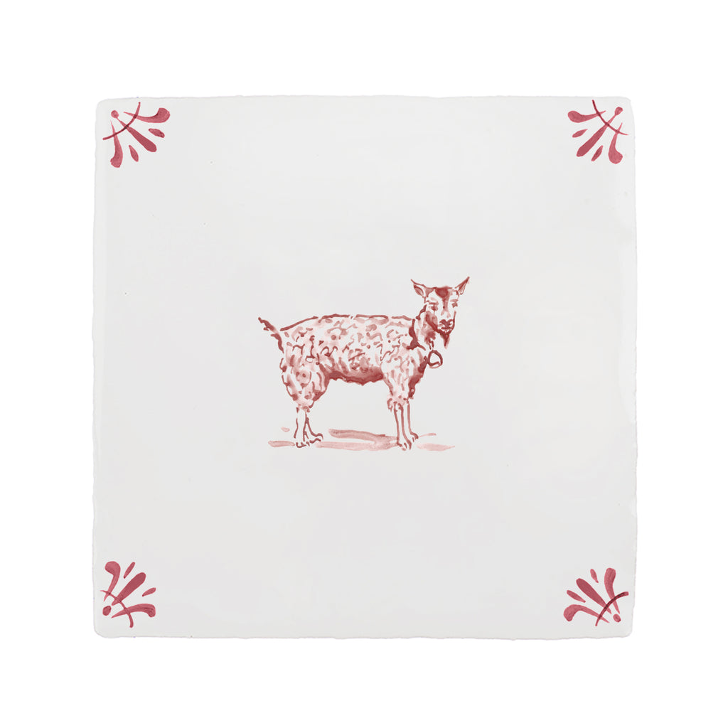 Goat Delft Tile