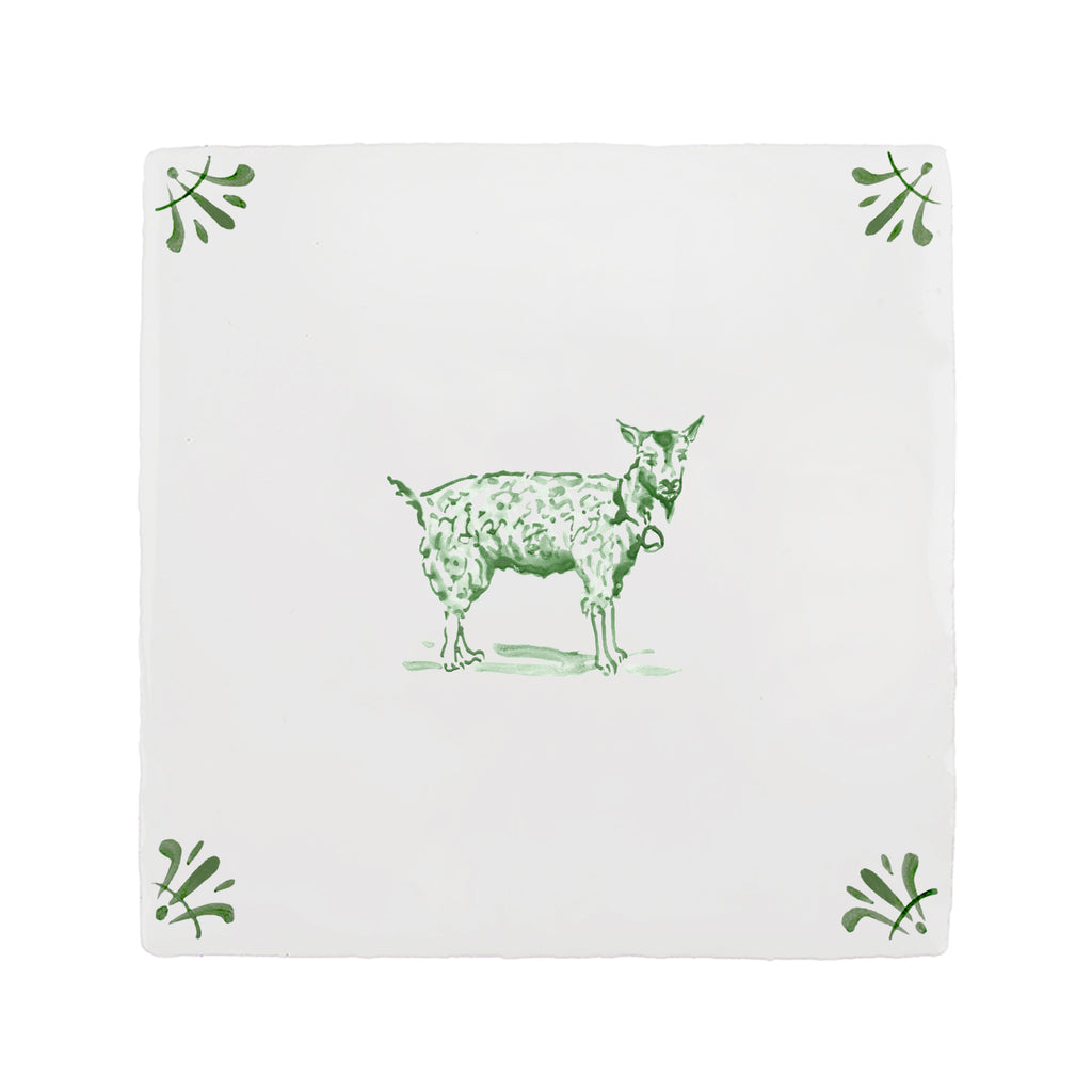 Goat Delft Tile
