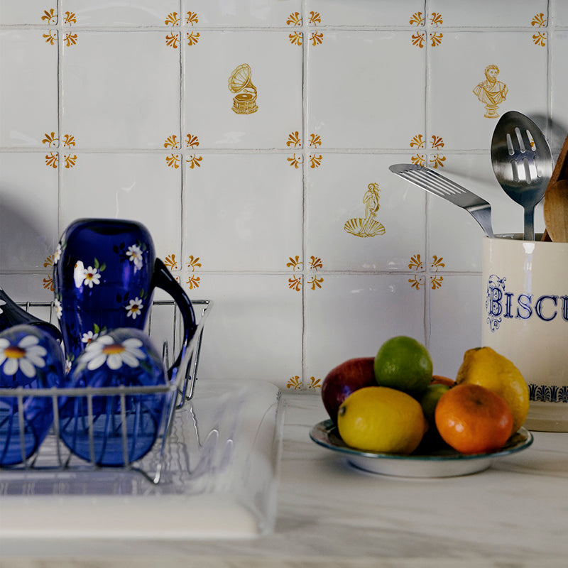 Gramophone Delft Tile
