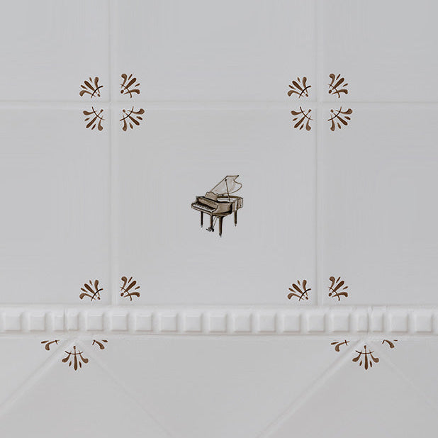 Grand Piano Delft Tile