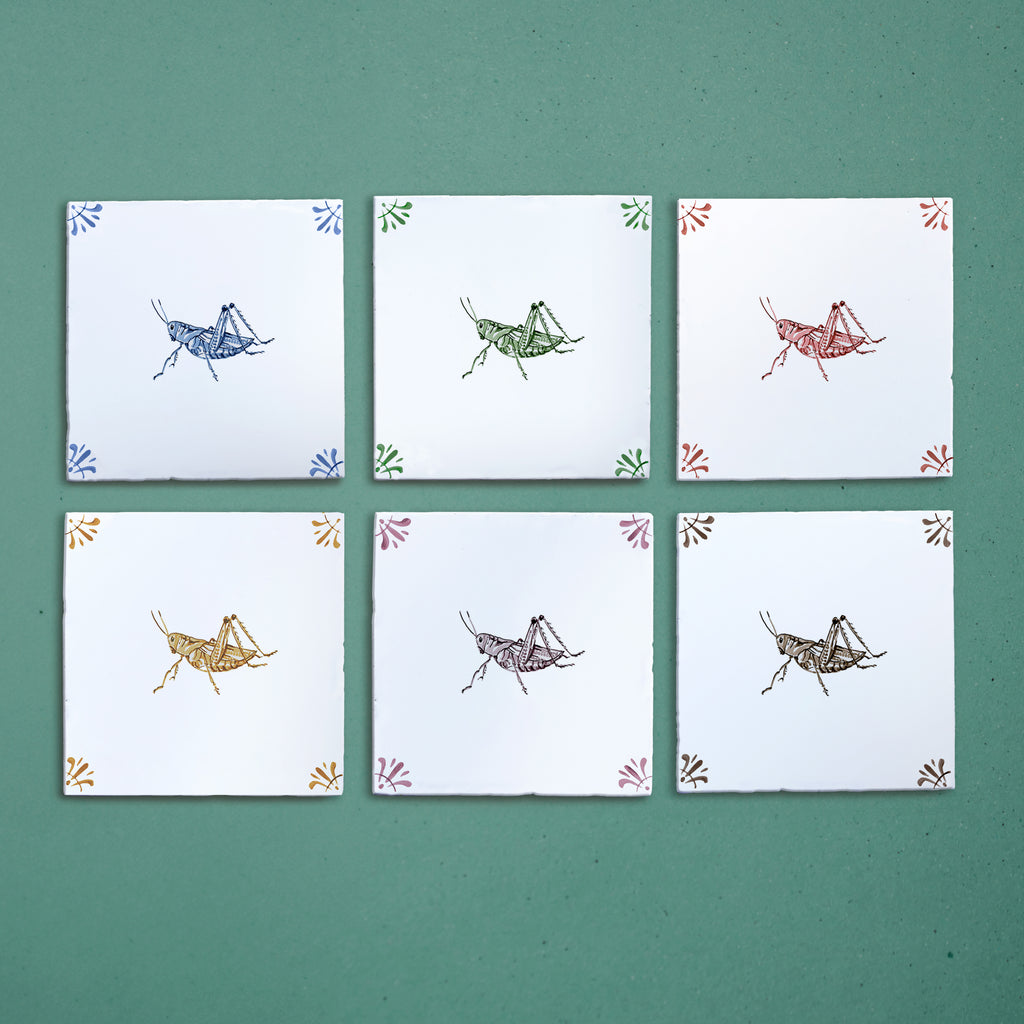Grasshopper Delft Tile