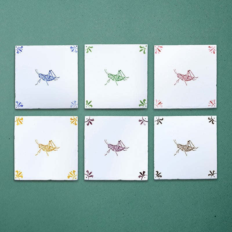Grasshopper Delft Tile