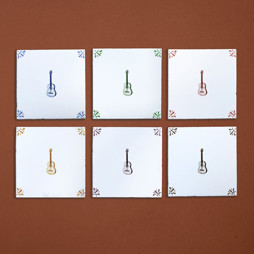 Guitar Delft Tile