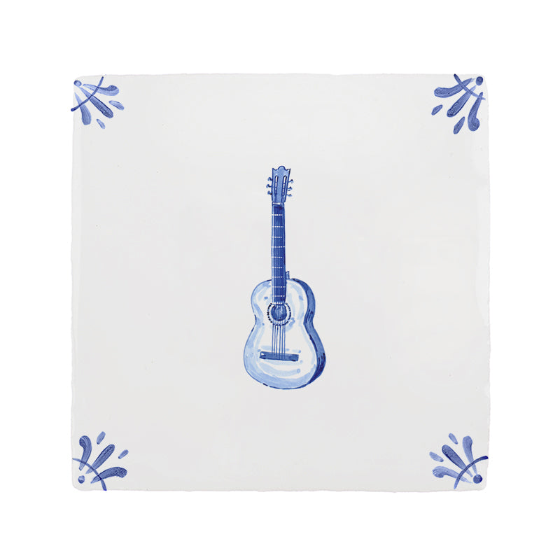 Guitar Delft Tile
