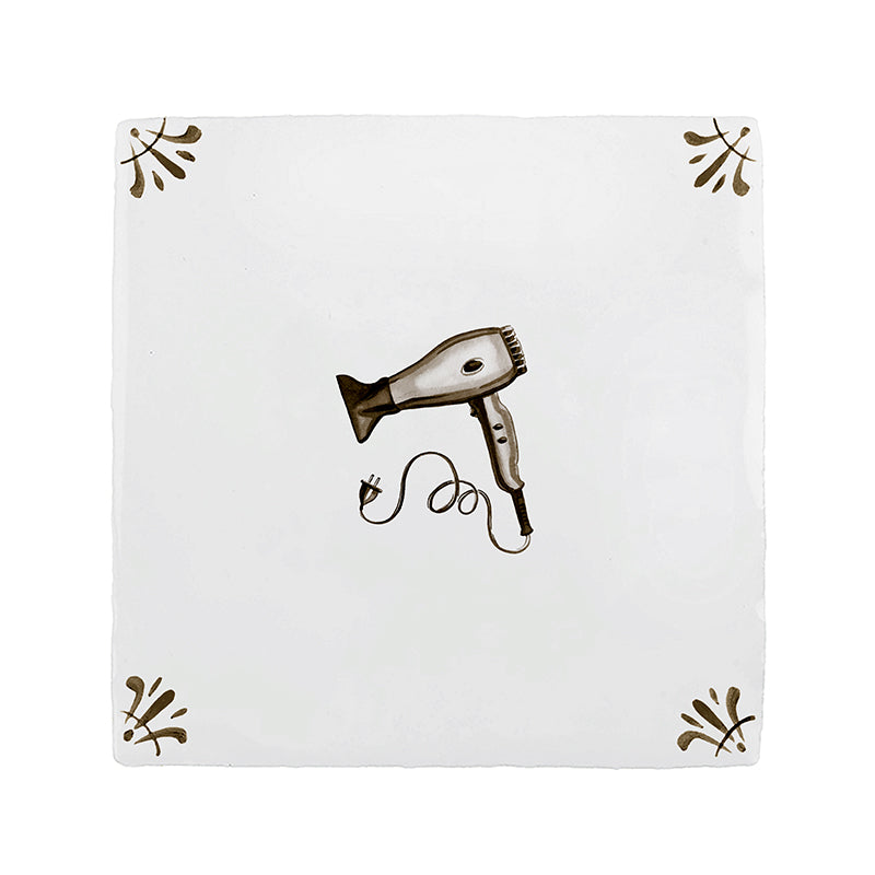 Hair Dryer Delft Tile