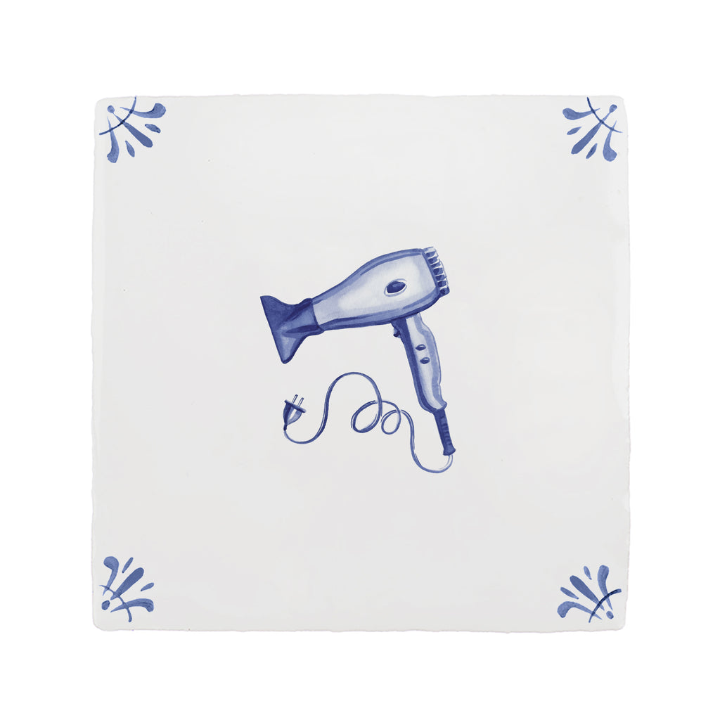 Hair Dryer Delft Tile