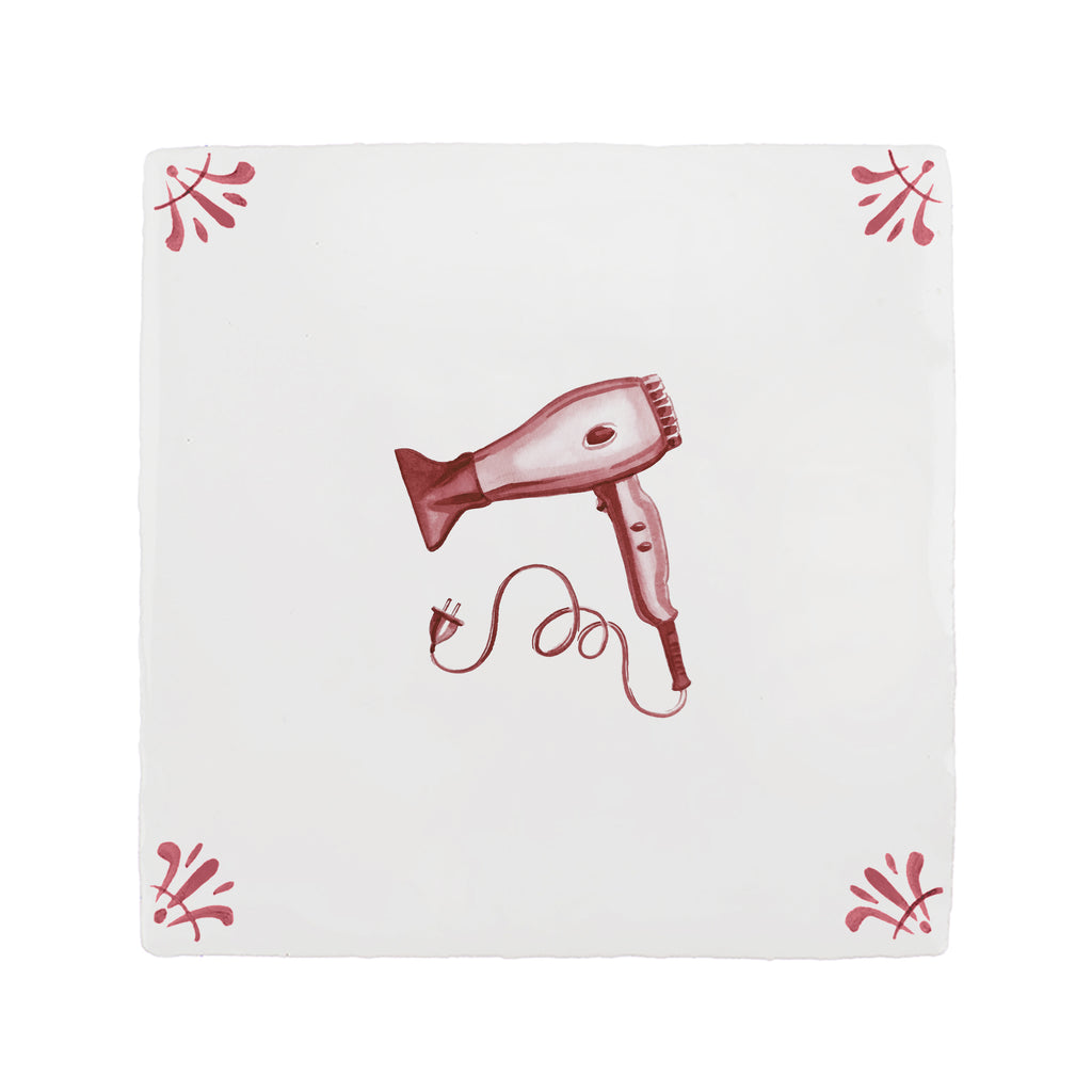 Hair Dryer Delft Tile