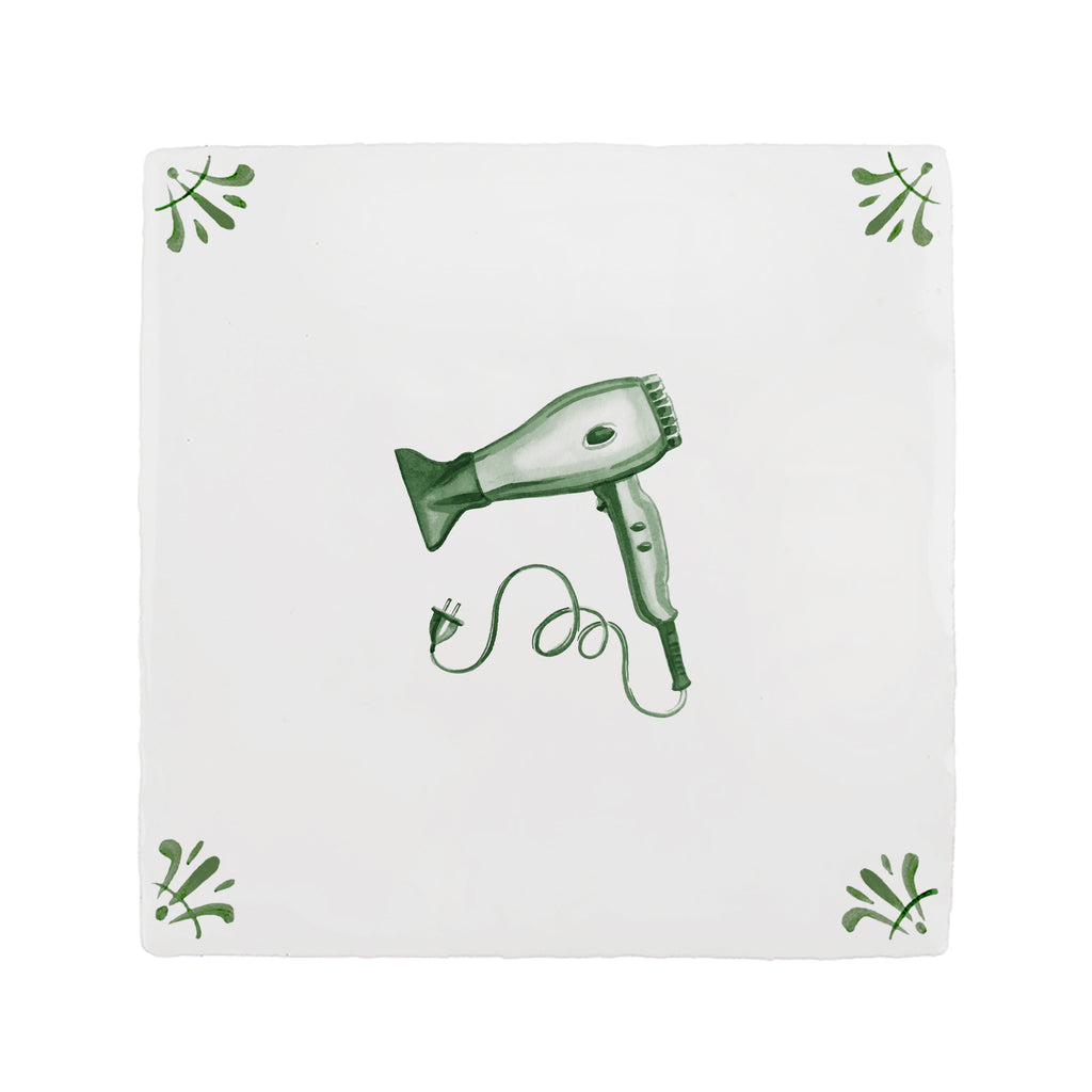Hair Dryer Delft Tile