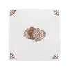 Heart Shaped Box of Chocolates Delft Tile