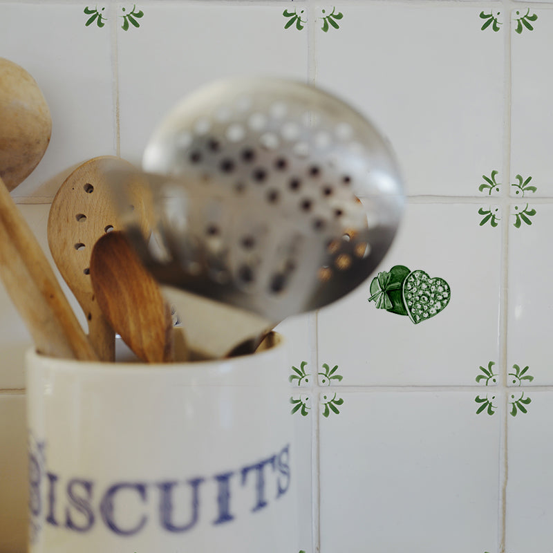 Heart Shaped Box of Chocolates Delft Tile