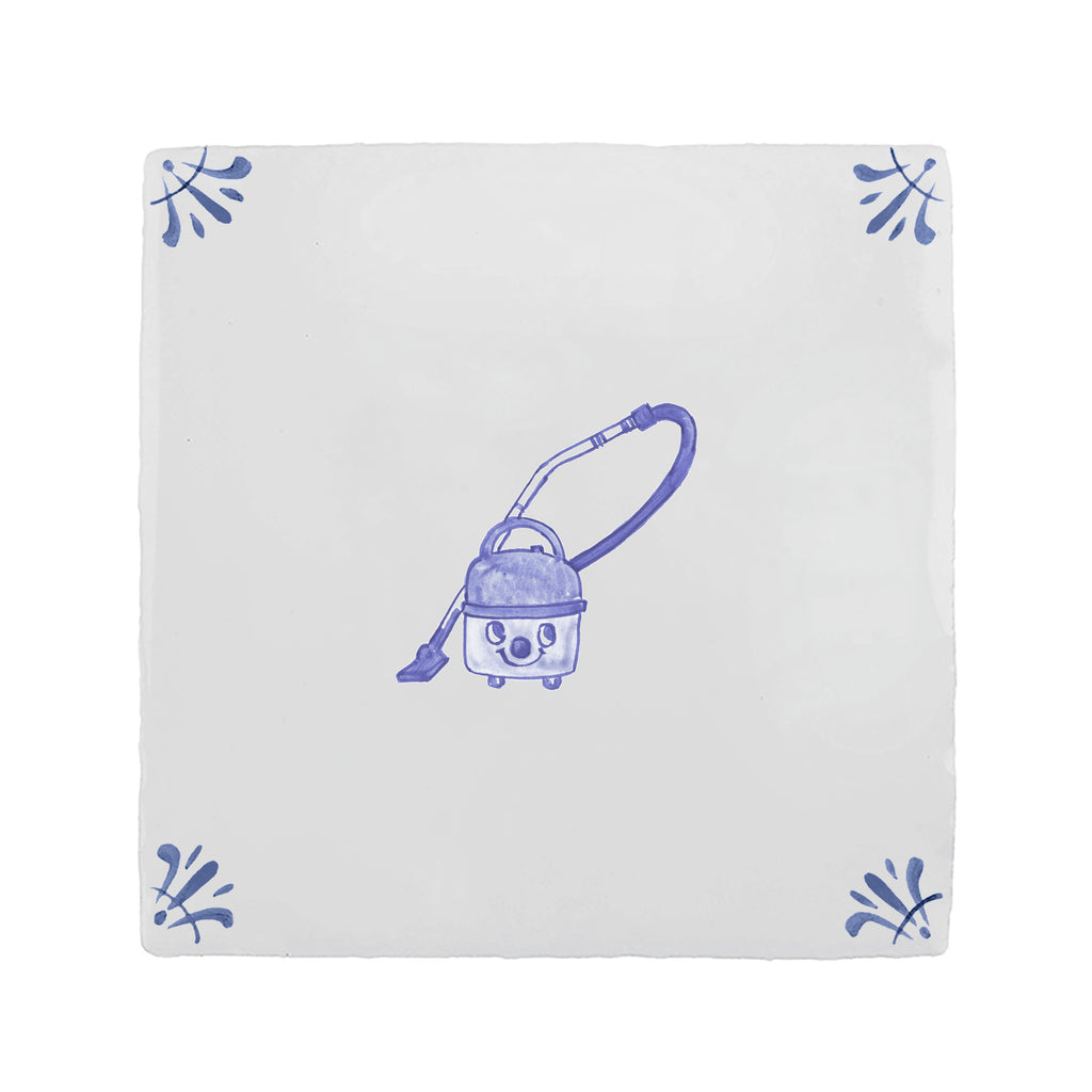 The Happy Hoover Delft Tile