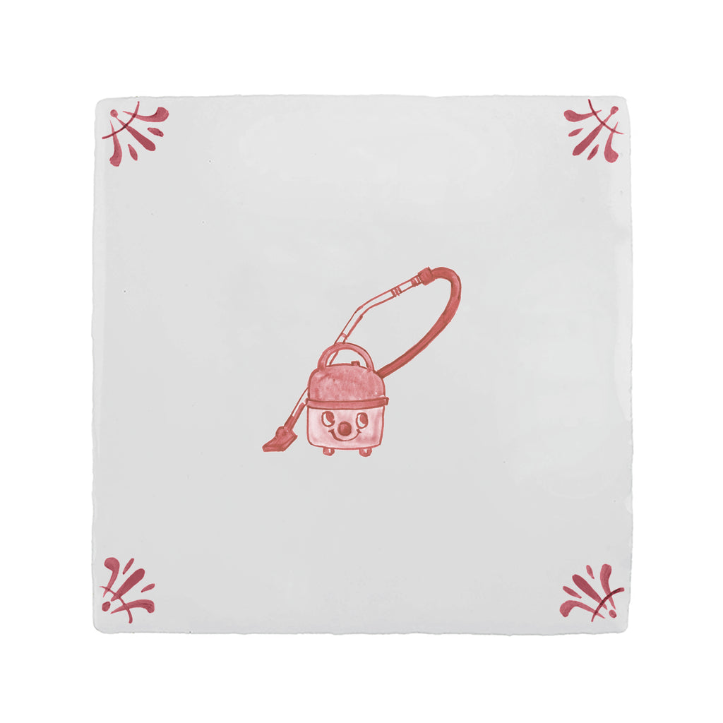 The Happy Hoover Delft Tile