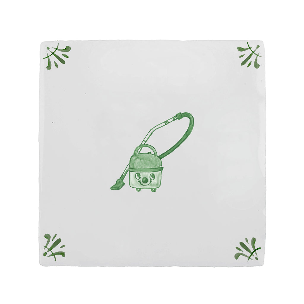 The Happy Hoover Delft Tile